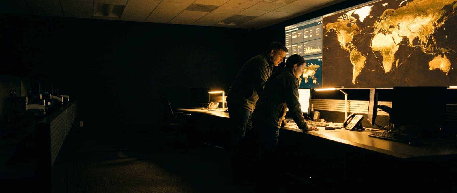 Swifty operations team monitoring global orders and shipping routes