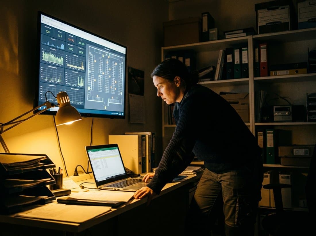 A supplier reviewing live in-market inventory on screen